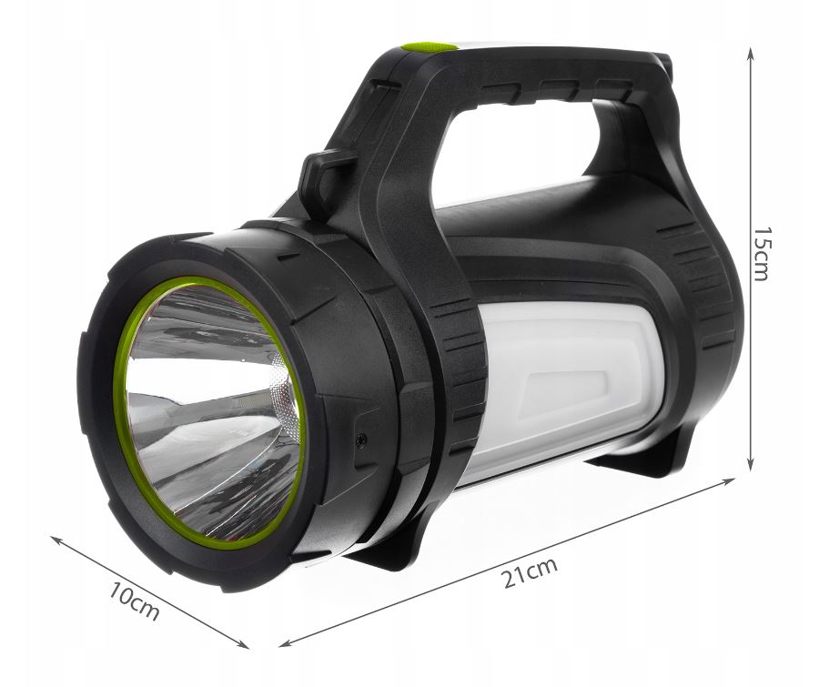 Powerful Flashlight, LED Searchlight, Rechargeable Powerbank