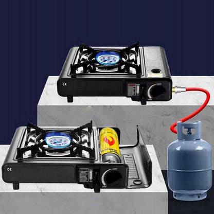 TOURIST GAS stove, half, 4x GAS CARTRIDGES