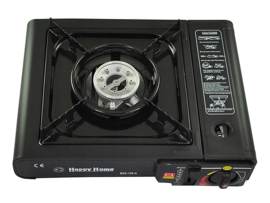 TOURIST GAS stove, half, 4x GAS CARTRIDGES