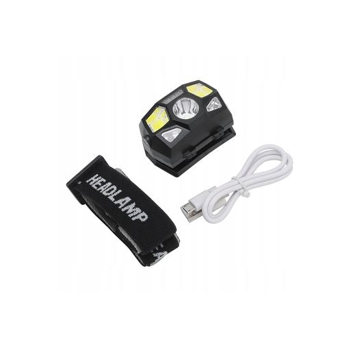 RECHARGEABLE LED HEADLAMP MOTION SENSOR 1000lm