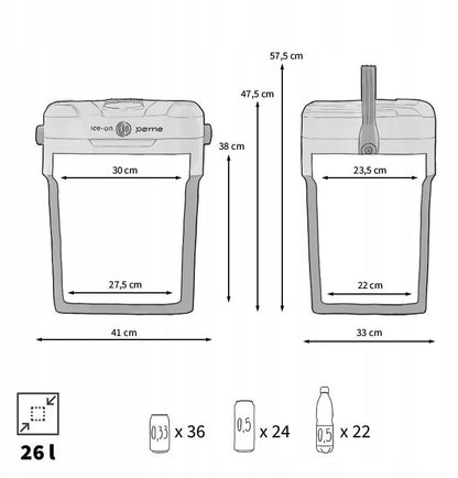 Tourist Car Fridge 12v 230v