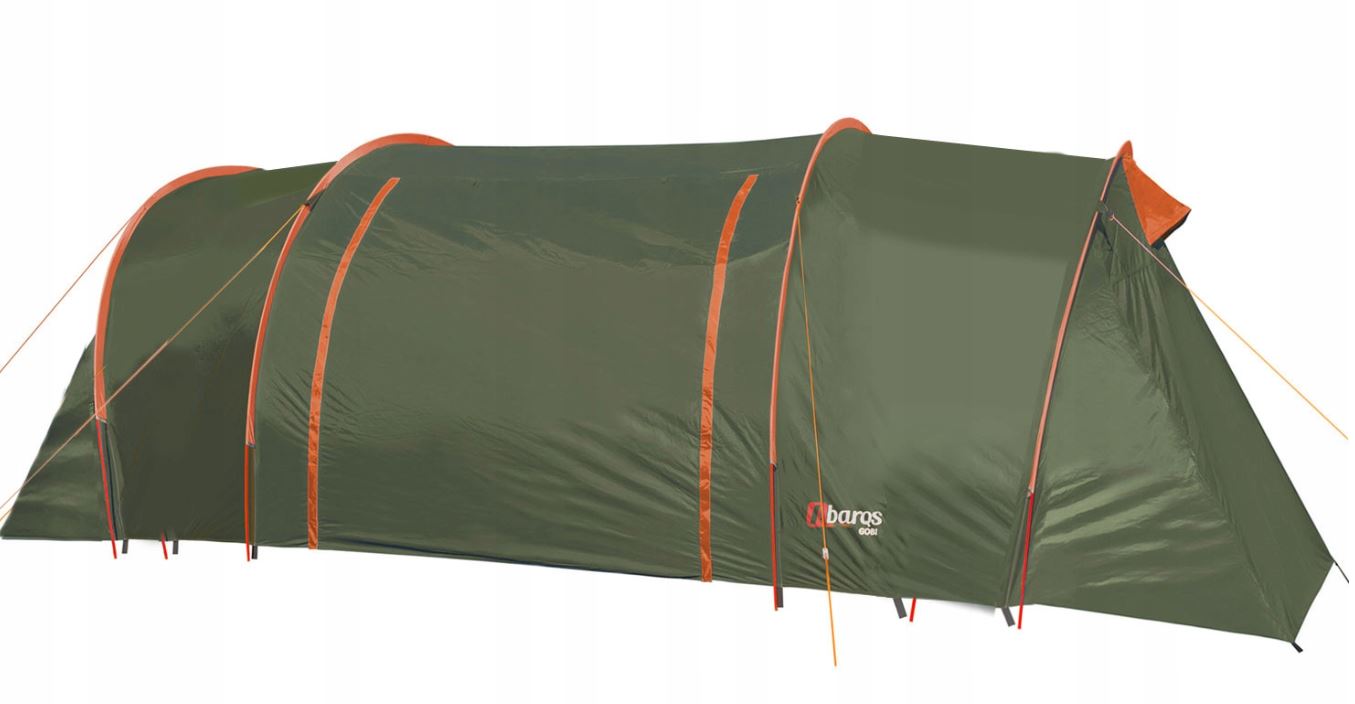 6-person tent, 2 bedrooms, vestibule 560x210cm