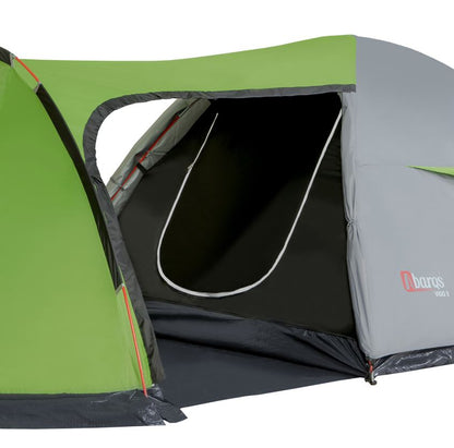 Tourist tent for 3 people, bedroom, vestibule, 2 entrances, 355x185cm