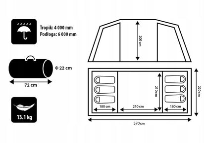 Camping Tourist Stan PM pro 6 osob