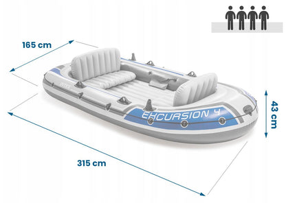 EXCURSION 4-PERSON PONTOO + OARS + PUMP