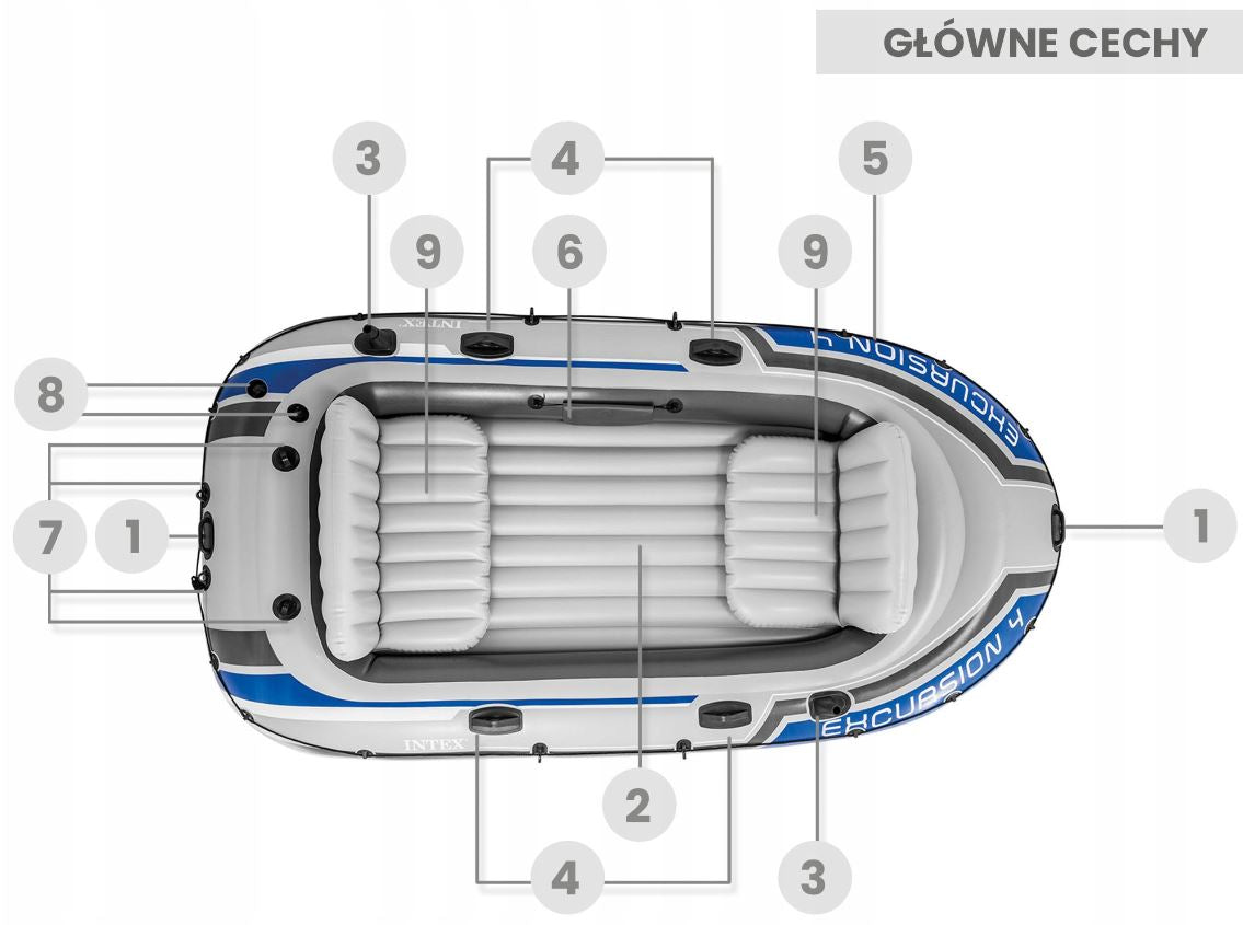 EXCURSION 4-PERSON PONTOO + OARS + PUMP