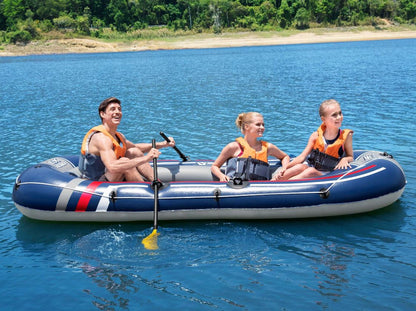 Inflatable pontoon + Oars + Pump 4-person Treck