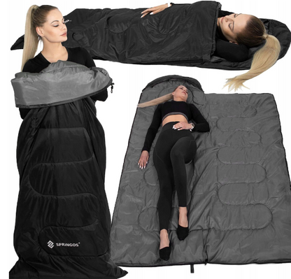 SLEEPING BAG 210x73cm QUILT 2in1 TOURIST LIGHT