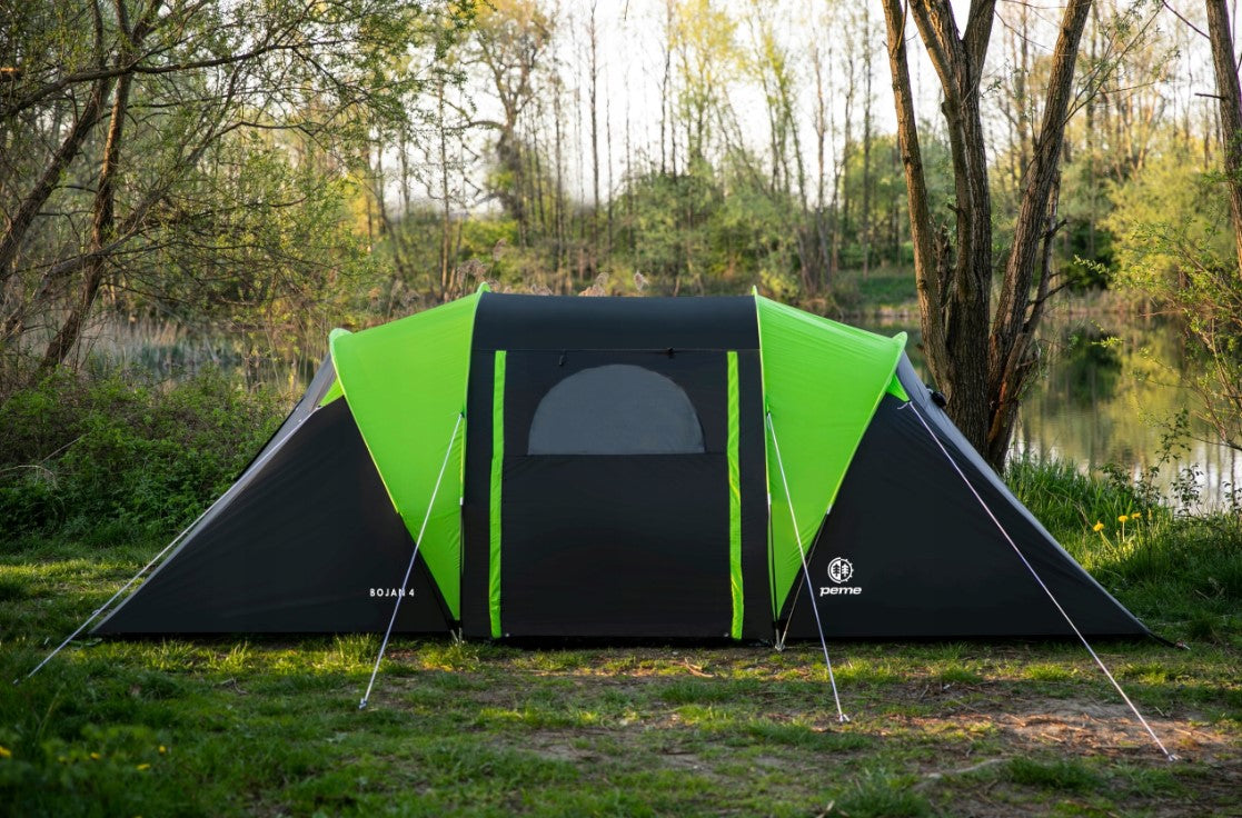 Tourist tent for 4 people, Family, 2 bedrooms, 410x220cm