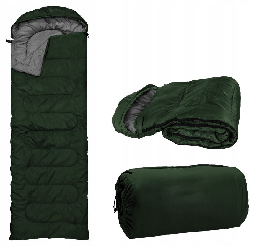 WARM TOURIST SLEEPING BAG 2in1 with hood 210x70cm