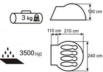 Stan ACAMPER Zefir pro 3 osoby 300x180cm voděodolnost 9000mm