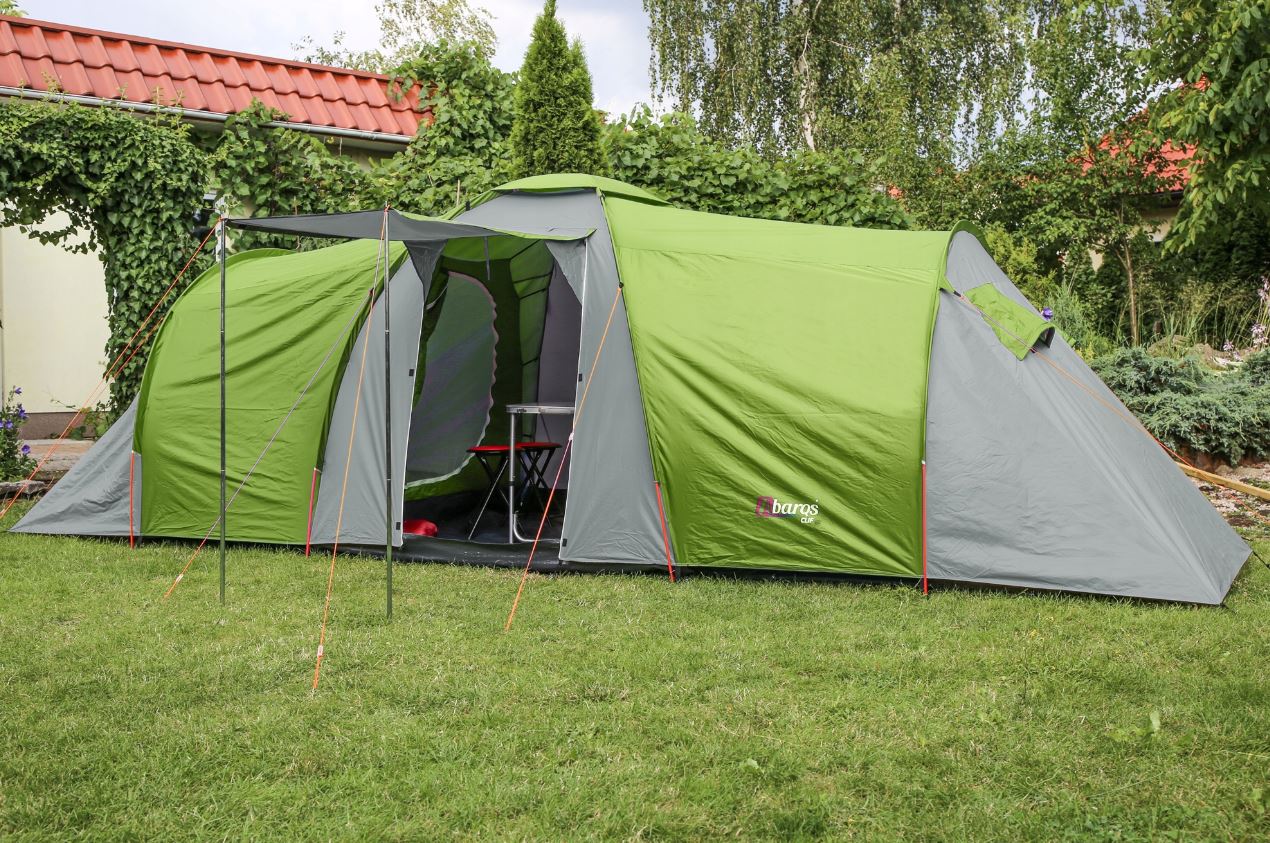 Green 8-person tent, 2-bedrooms, vestibule